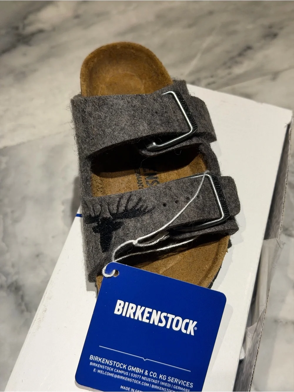 Birkenstock Arizona Kids Gray elk Buckle Sandals